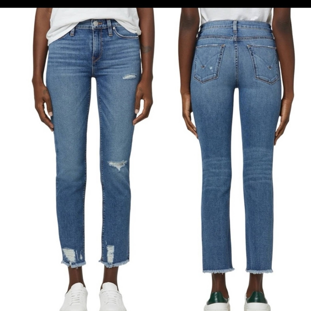 Hudson Nico Straigh Mid Rise Crop Jeans Size 29